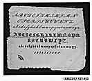 Sampler, Cotton on linen, German