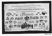 Sampler, Cotton and metal thread on linen, German, Saxony