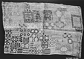 Sampler, Silk on linen canvas, Italian