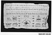Sampler, Cotton on linen, German