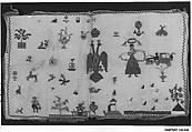 Sampler, Silk on gauze, Austrian