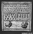 Sampler, Wool on cotton, German