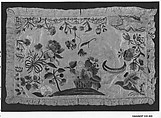 Sampler, Silk on silk; metal thread on cardboard; linen, Austrian
