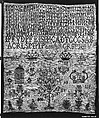 Sampler, Catharina (Catrina) Wilhelmina Smit  Dutch, born 17th May 1818, Silk on linen, Dutch