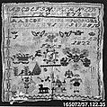 Sampler, Silk on wool canvas, German