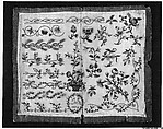 Sampler, Silk and metal thread on silk, Austrian or German