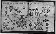 Sampler, Cotton on linen, Dutch