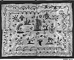 Sampler, Silk and metal thread on silk, Austrian or German