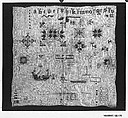 Sampler, Silk, wool and linen on linen, Dutch