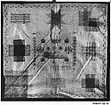 Embroidered darning sampler, Werk- en Leerschool, Amsterdam, Silk on cotton, Dutch