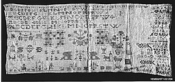 Sampler, Silk on linen, Dutch