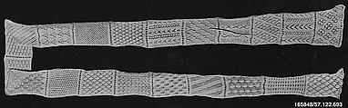 Sampler, Wool, knitted lace, German