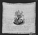 Sampler, Beads on linen, German