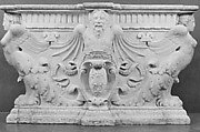 The Farnese Table, Designed by Jacopo [Giacomo] Barozzi da Vignola (Italian, Vignola 1507–1573 Rome), Marble of different colors, semiprecious stones, Egyptian alabaster, residue of paint of different colors on the piers, Italian, Rome