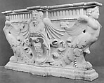 The Farnese Table, Designed by Jacopo [Giacomo] Barozzi da Vignola (Italian, Vignola 1507–1573 Rome), Marble of different colors, semiprecious stones, Egyptian alabaster, residue of paint of different colors on the piers, Italian, Rome
