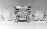 Centerpiece with cover and eight accessory dishes, Paul de Lamerie (British, 1688–1751, active 1712–51), Silver, British, London