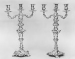Pair of candelabra, Paul de Lamerie British, Silver, British, London