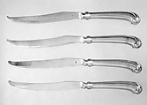 Six knives, Paul de Lamerie (British, 1688–1751, active 1712–51), Silver gilt, British, London