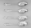 Four spoons, Paul Hanet, Silver, British, London
