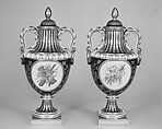 Vase with cover (vase de coté de Paris) (one of a pair), Sèvres Manufactory (French, 1740–present), Soft-paste porcelain, French, Sèvres
