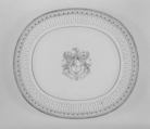 Dish (one of a pair), Hard-paste porcelain, Chinese, for British market