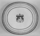 Dish (one of a pair), Hard-paste porcelain, Chinese, for British market