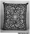 Cushion covers (2), Silk and metal thread on silk, Italian