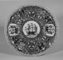 Plate, Hard-paste porcelain, Japanese, for Dutch market