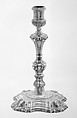 Pair of candlesticks, Possibly by Robert Calderwood (entered 1727, died 1765), Silver, Irish, Dublin