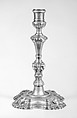 Pair of candlesticks, Possibly by Robert Calderwood (entered 1727, died 1765), Silver, Irish, Dublin
