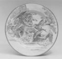 Plate (one of two), Decoration after a design by Pieter Boel (1622–1674), Hard-paste porcelain, Chinese, for British market