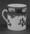 Mug (one of two), Hard-paste porcelain, Chinese, probably for British market