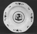 Dish, Hard-paste porcelain, Chinese, for Dutch market