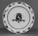 Plate, Hard-paste porcelain, Chinese, for Dutch market