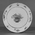 Plate, Hard-paste porcelain, Chinese, for British market