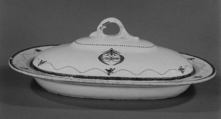 Platter with cover, Hard-paste porcelain, Chinese, for European market