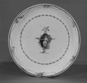 Dish, Hard-paste porcelain, Chinese, probably for British market