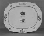 Platter, Hard-paste porcelain, Chinese, for British market