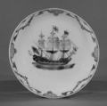 Saucer, Hard-paste porcelain, Chinese, for British market