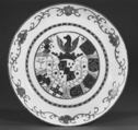 Dish, Hard-paste porcelain, Chinese, for Dutch market