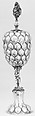 Pineapple cup (Hanap), M. P., Silver, partly gilded, German, Augsburg
