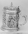 Tankard, Hans Jacob Mair (ca. 1641–1719), Silver gilt, German, Augsburg