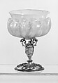 Goblet, Glass, gilt bronze, Italian, Venice (Murano)