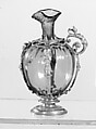Ewer, Glass, gilt bronze, Italian, Venice (Murano) or Iranian, Qom