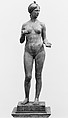 Standing woman (possibly Venus or Eve), Fruitwood, with traces of paint, possibly French