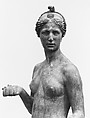 Standing woman (possibly Venus or Eve), Fruitwood, with traces of paint, possibly French