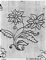 Pillowcase, Silk on linen, British