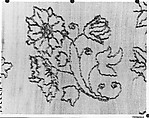 Pillowcase, Silk on linen, British