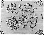 Pillowcase, Silk on linen, British