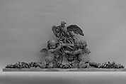 Figure group symbolic of Astronomy, Oak and beech, carved and painted, French
